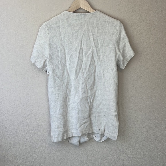 Vintage Fine Line Cream Knit Button Down Blouse size small - Picture 7 of 8